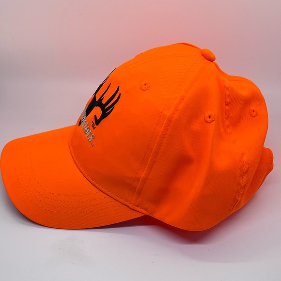 Buckmasters Baseball Cap Bright Neon Safety Orange Hat OSFM Adjustable Antlers - Picture 4 of 8